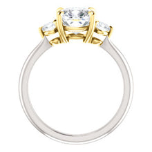 Cushion Accent Engagement Ring - I Heart Moissanites