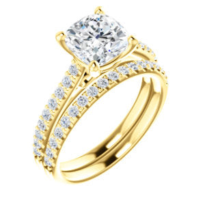 Cushion Claw Set Style Engagement Ring - I Heart Moissanites