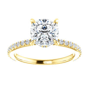 Cushion Claw Set Style Engagement Ring - I Heart Moissanites