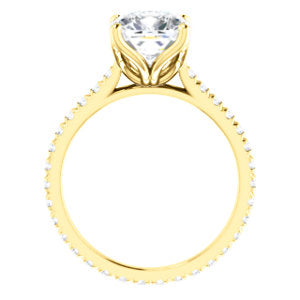 Cushion Claw Set Eternity Style Engagement Ring - I Heart Moissanites