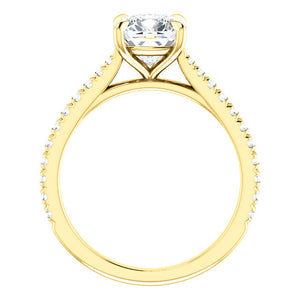 Cushion Claw Set Style Engagement Ring - I Heart Moissanites