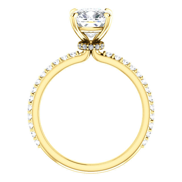Cushion Claw Set Style Engagement Ring - I Heart Moissanites