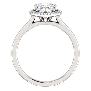 Heart Halo Style Engagement Ring - I Heart Moissanites