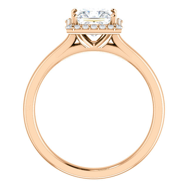 Princess Halo Style Engagement Ring - I Heart Moissanites