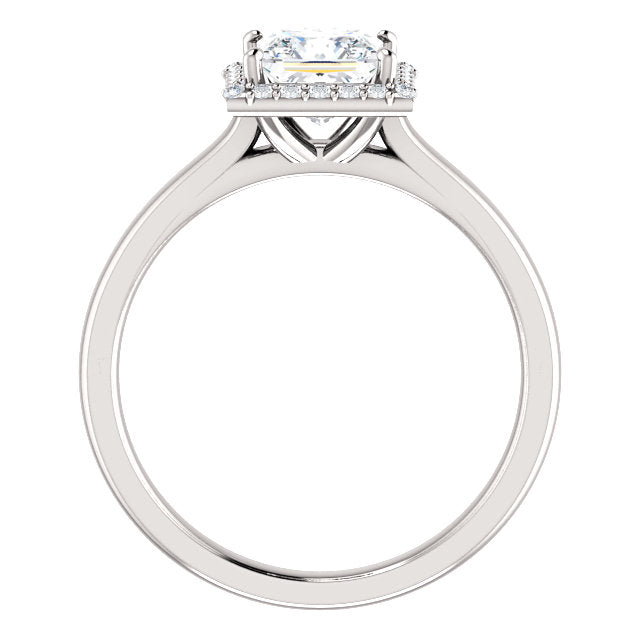 Princess Halo Style Engagement Ring - I Heart Moissanites