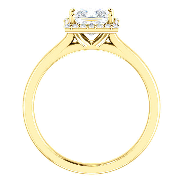 Princess Halo Style Engagement Ring - I Heart Moissanites