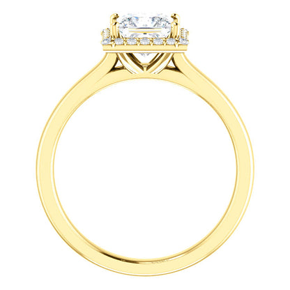 Princess Halo Style Engagement Ring - I Heart Moissanites