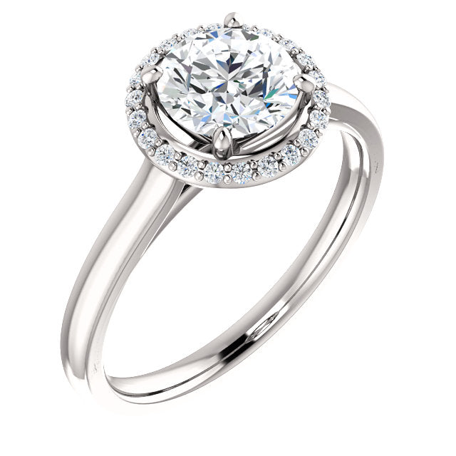 Halo moissanite ring hot sale