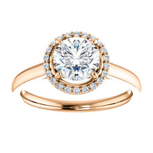 Round Brilliant Halo Style Engagement Ring - I Heart Moissanites