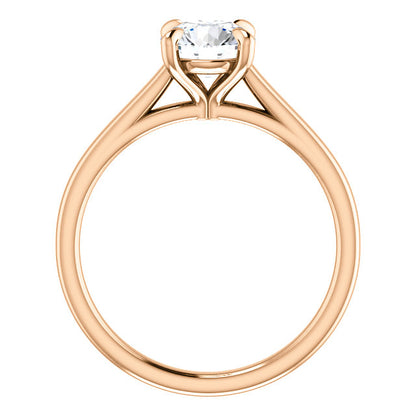 Four Claw Round Brilliant Solitaire Engagement Ring - I Heart Moissanites