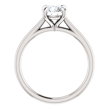 Four Claw Round Brilliant Solitaire Engagement Ring - I Heart Moissanites