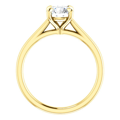 Four Claw Round Brilliant Solitaire Engagement Ring - I Heart Moissanites
