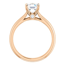 Four Claw Asscher Solitaire Engagement Ring - I Heart Moissanites