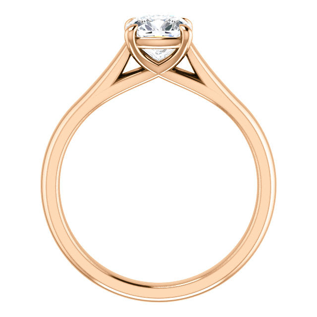 Four Claw Cushion Solitaire Engagement Ring - I Heart Moissanites