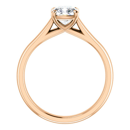 Four Claw Cushion Solitaire Engagement Ring - I Heart Moissanites