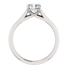 Four Claw Cushion Solitaire Engagement Ring - I Heart Moissanites