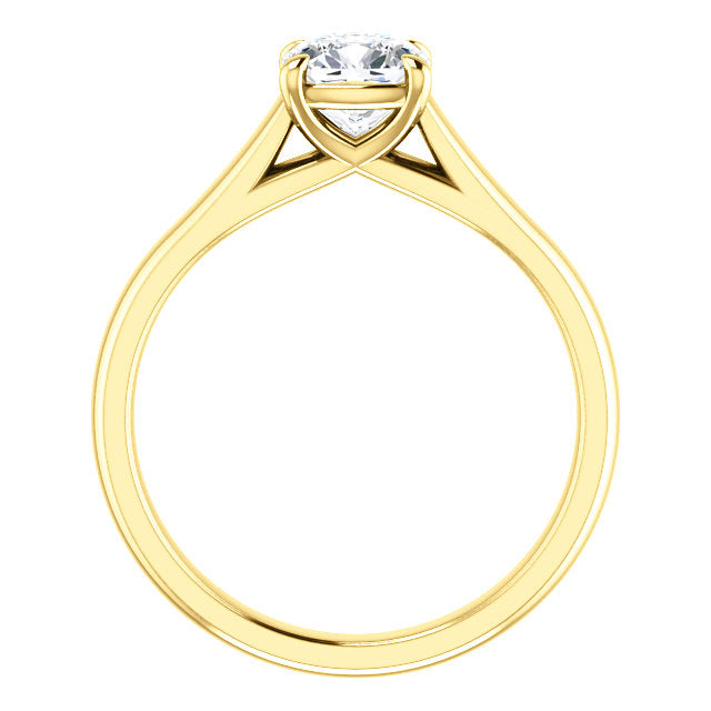 Four Claw Cushion Solitaire Engagement Ring - I Heart Moissanites