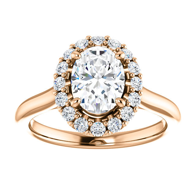 Oval Halo Style Engagement Ring - I Heart Moissanites