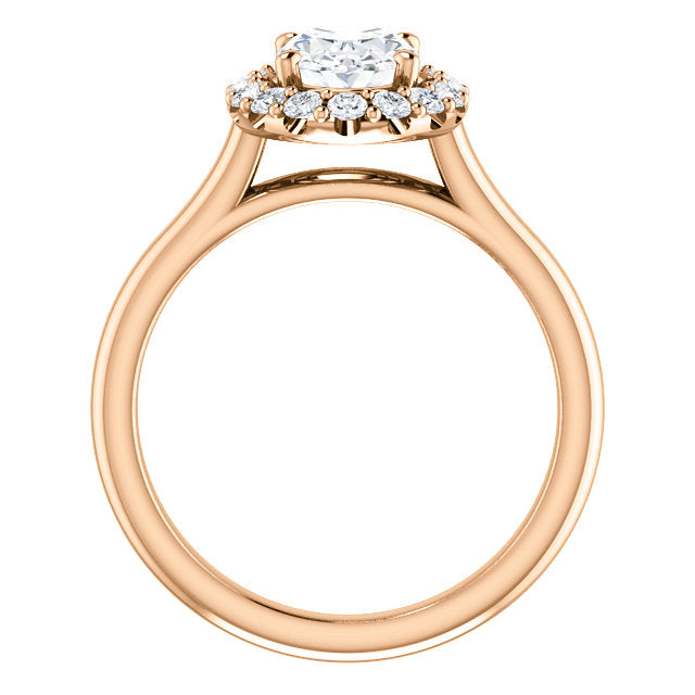 Oval Halo Style Engagement Ring - I Heart Moissanites