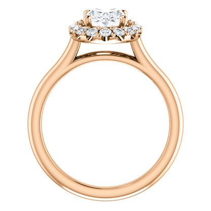 Oval Halo Style Engagement Ring - I Heart Moissanites