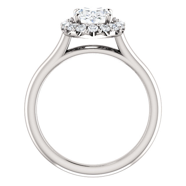 Oval Halo Style Engagement Ring - I Heart Moissanites