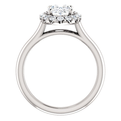 Oval Halo Style Engagement Ring - I Heart Moissanites