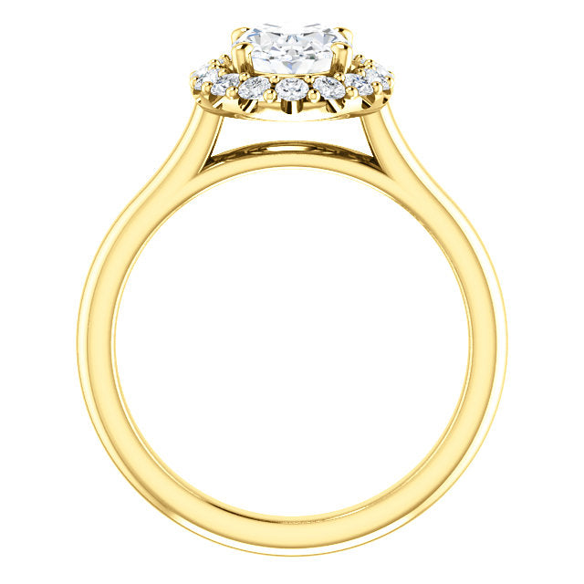 Oval Halo Style Engagement Ring - I Heart Moissanites
