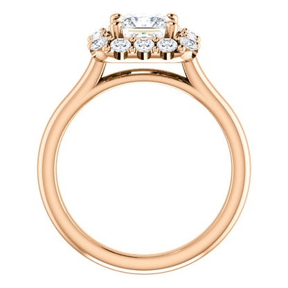 Princess Halo Style Engagement Ring - I Heart Moissanites