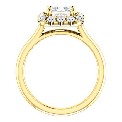 Princess Halo Style Engagement Ring - I Heart Moissanites