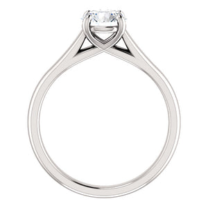 Four Claw Round Brilliant Solitaire Engagement Ring - I Heart Moissanites