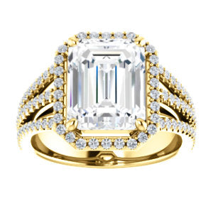Emerald Halo Style Engagement Ring