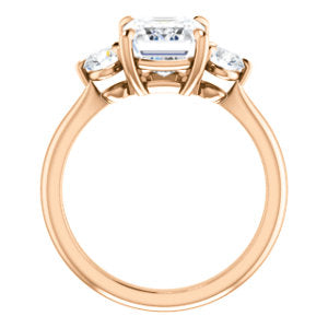Emerald Accent Engagement Ring - I Heart Moissanites