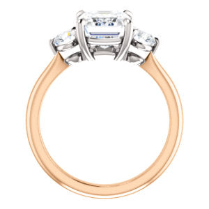 Emerald Accent Engagement Ring - I Heart Moissanites
