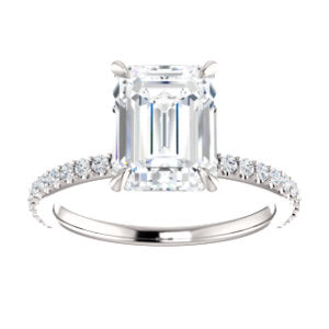 Emerald Claw Set Style Engagement Ring - I Heart Moissanites