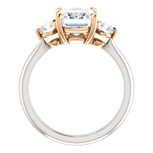 Emerald Accent Engagement Ring - I Heart Moissanites