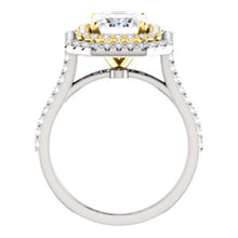 Emerald Double Halo Style Engagement Ring - I Heart Moissanites