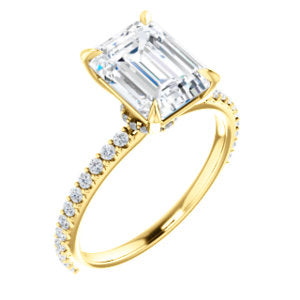 Emerald Claw Set Style Engagement Ring - I Heart Moissanites
