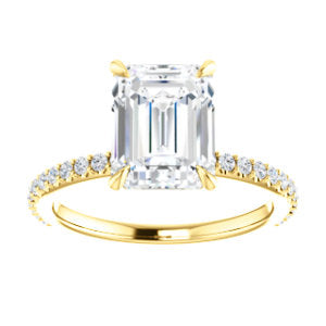 Emerald Claw Set Style Engagement Ring - I Heart Moissanites