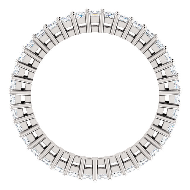 Princess Moissanite Eternity Band