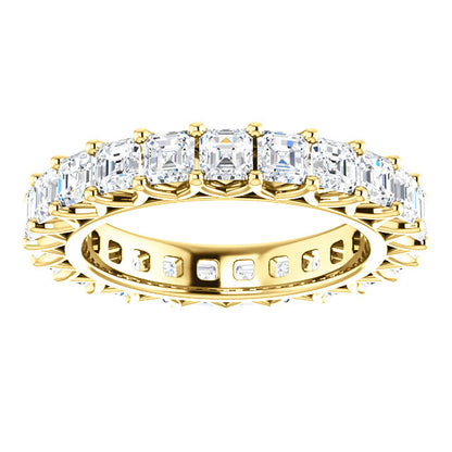4.60ct Asscher Moissanite Eternity Band - I Heart Moissanites