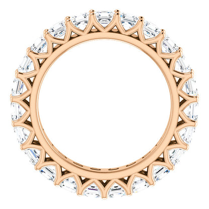 4.60ct Asscher Moissanite Eternity Band - I Heart Moissanites