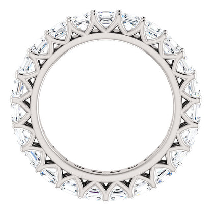 4.60ct Asscher Moissanite Eternity Band - I Heart Moissanites
