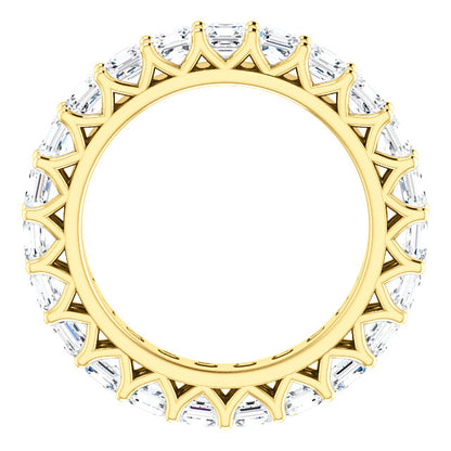 4.60ct Asscher Moissanite Eternity Band - I Heart Moissanites
