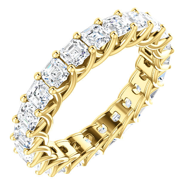 5.75ct Asscher Moissanite Eternity Band - I Heart Moissanites