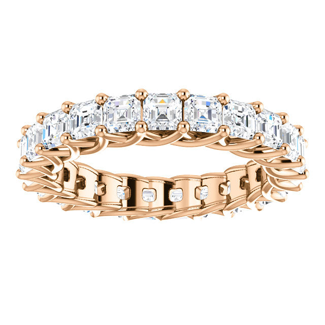 5.75ct Asscher Moissanite Eternity Band - I Heart Moissanites