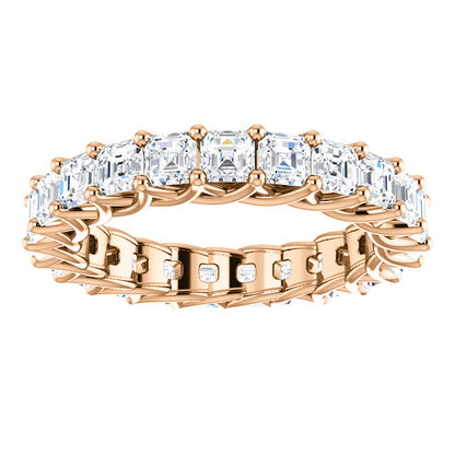 5.75ct Asscher Moissanite Eternity Band - I Heart Moissanites
