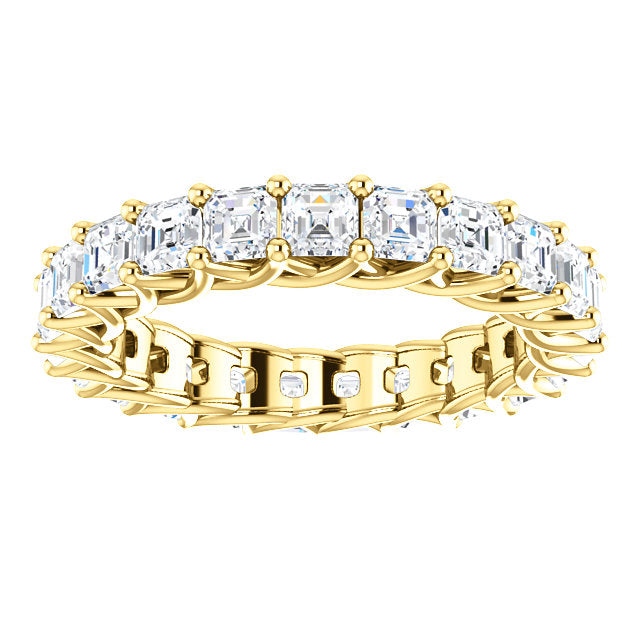 5.75ct Asscher Moissanite Eternity Band - I Heart Moissanites