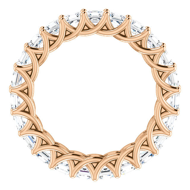 5.75ct Asscher Moissanite Eternity Band - I Heart Moissanites