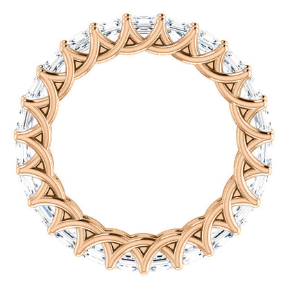5.75ct Asscher Moissanite Eternity Band - I Heart Moissanites