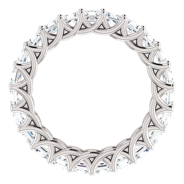 5.75ct Asscher Moissanite Eternity Band - I Heart Moissanites